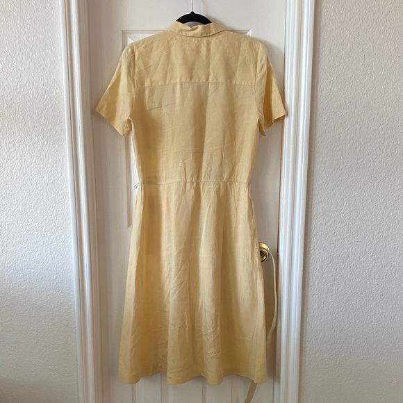 Brooks Brothers Linen A-Line Belted Shirt Dress - Picture 6 of 6
